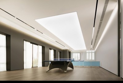 现代乒乓球室3D模型下载